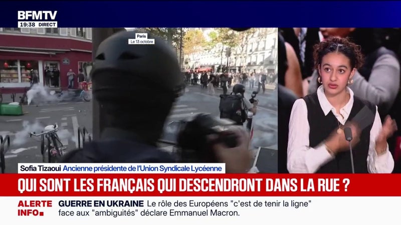 Manifestation du 17 octobre: "On a toutes et tous une raison de se mobiliser", affirme Sofia Tizaoui, ancienne présidente de l'Union Syndicale Lycéenne