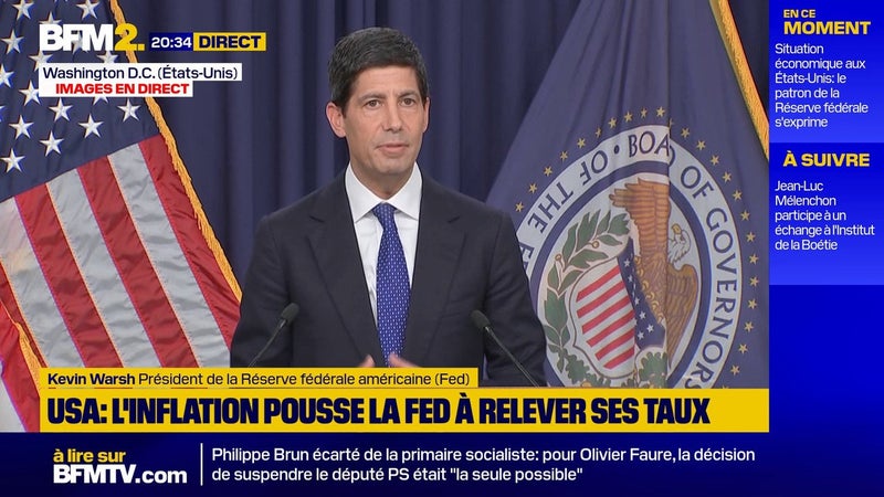 Aux États-Unis, l'inflation est "trop élevée, depuis trop longtemps", dit le président de la Fed