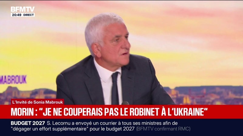 Aides à l'Ukraine: "Le jour où on décide de lâcher l'Ukraine, ça veut dire qu'on a décidé de tout lâcher", assure Hervé Morin, ancien ministre de la Défense