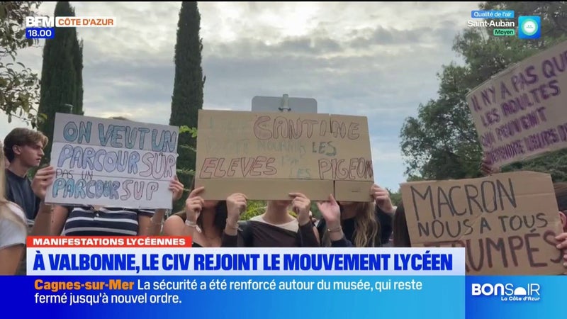 Manifestations lycéennes : à Valbonne, le CIV rejoint le mouvement