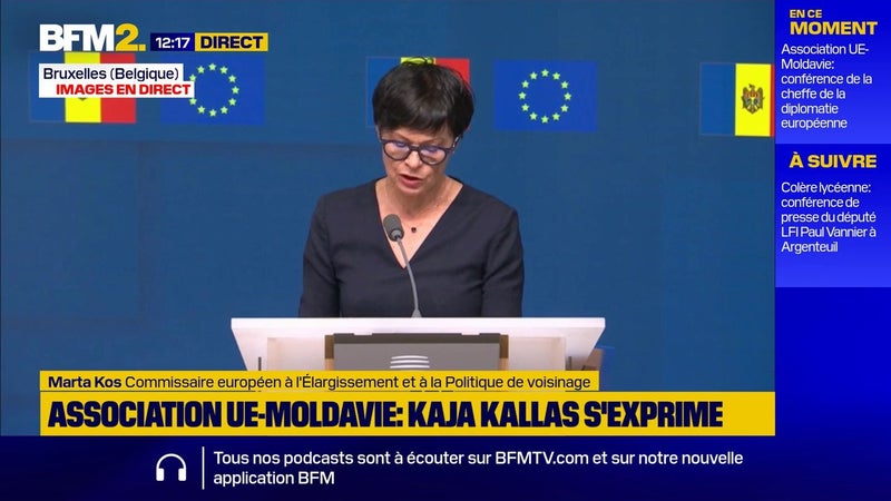 La Moldavie "se rapproche" de l'Union européenne "à un rythme impressionnant", souligne la commissaire à l'Élargissement