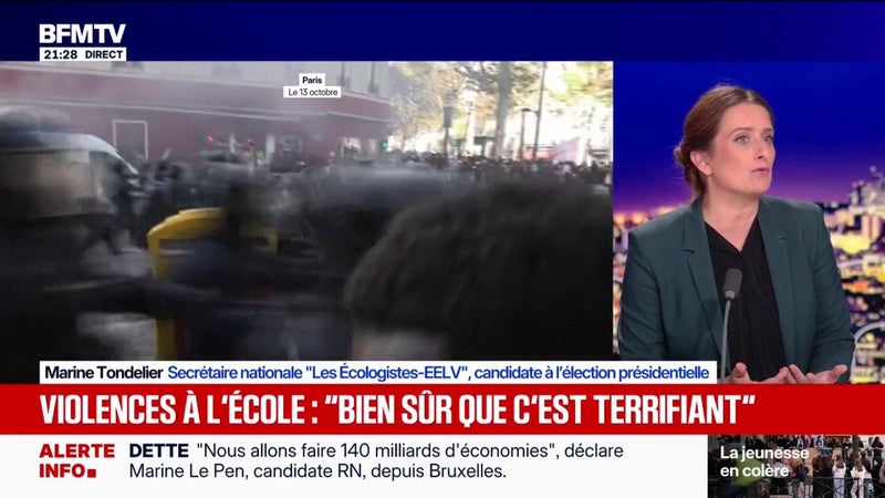 Pour Marine Tondelier, candidate Les Écologistes à l'élection présidentielle, "il y a un gros problème de santé mentale des jeunes"
