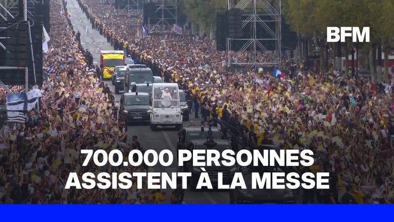 Le pape Léon XIV a descendu l'avenue des Champs-Élysées devant 700.000 personnes, selon le Vatican