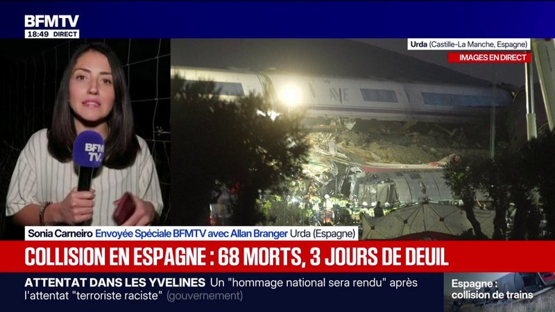Collision de trains en Espagne: les services de secours sont toujours à la recherche de victimes