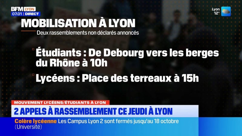 Mouvement lycéens et étudiants à Lyon : 2 appels à rassemblement ce jeudi