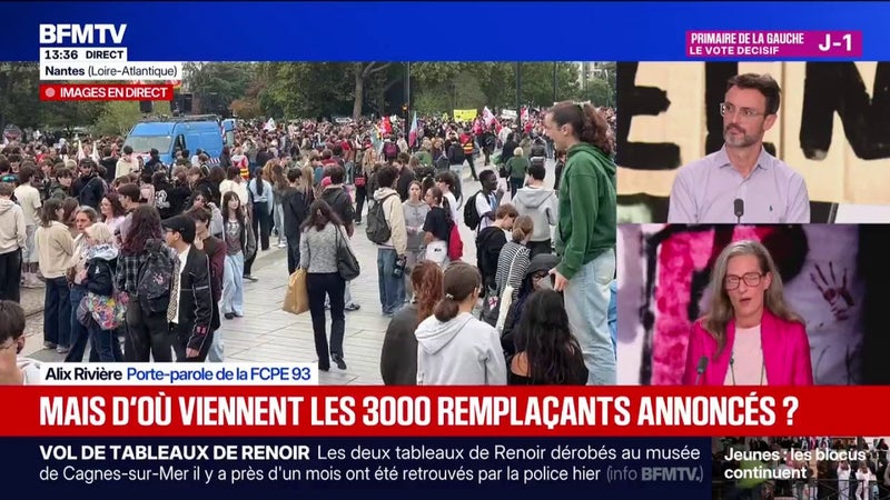 3.000 professeurs remplaçants: "On va être très vigilant", déclare Alix Rivière, porte-parole de la FCPE de Seine-Saint-Denis