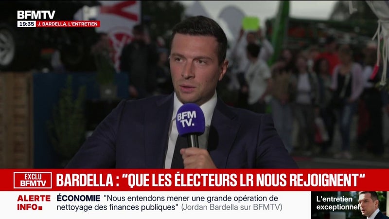 "L'été a été apocalyptique et nous souhaitons à la rentrée un hommage aux sapeurs pompiers", déclare Jordan Bardella, président du RN
