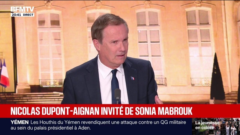 Nicolas Dupont-Aignan, candidat Debout la France à l'élection présidentielle, estime que les policiers "sont totalement abandonnés par leur hiérarchie"