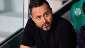 Roberto De Zerbi avec l'OM le 22 octobre 2025
