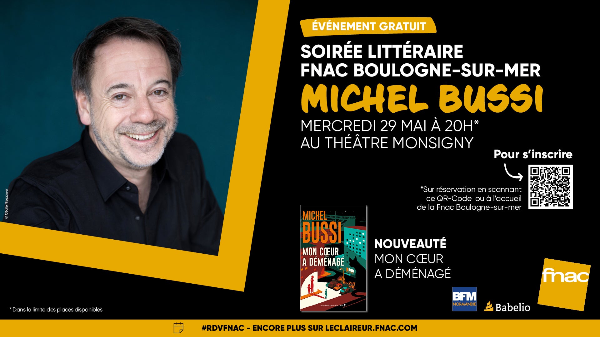 A gagner : vos places pour la soirée littéraire de Michel Bussi à Boulogne-sur-Mer le 29…