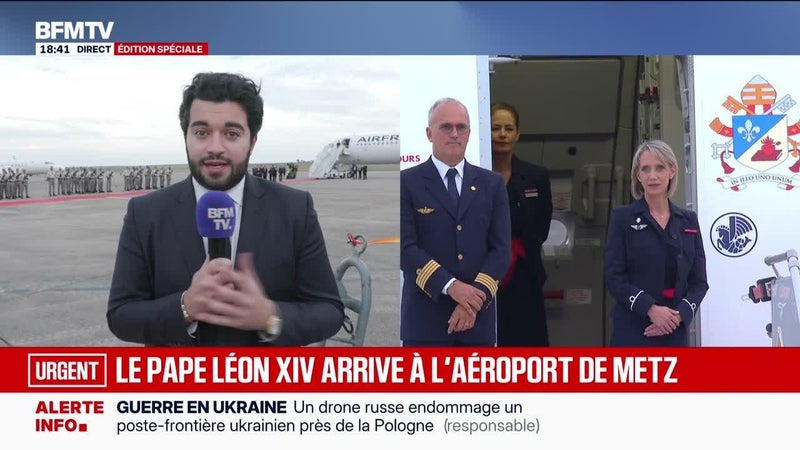Marschall Truchot : Le pape Léon XIV arrive à l’aéroport de Metz - 28/09