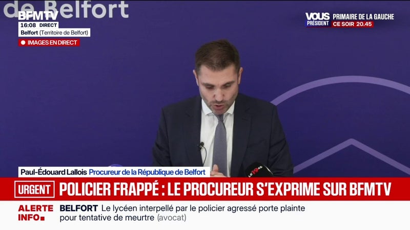 Le policier frappé en marge de la mobilisation lycéenne à Belfort s'est vu prescrire une ITT de 8 jours, précise le procureur de la République de Belfort