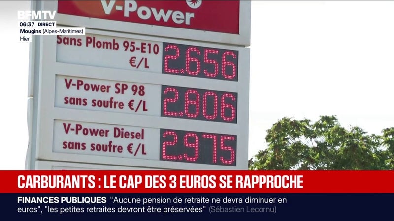 Carburants: le cap des 3 euros se rapproche dans certaines stations-service