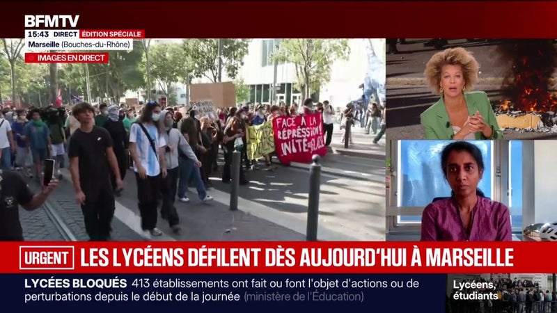 Colère des lycéens: "On appelle à se joindre à la mobilisation des lycéens demain", assure Sophie Vénétitay, secrétaire générale SNES-FSU