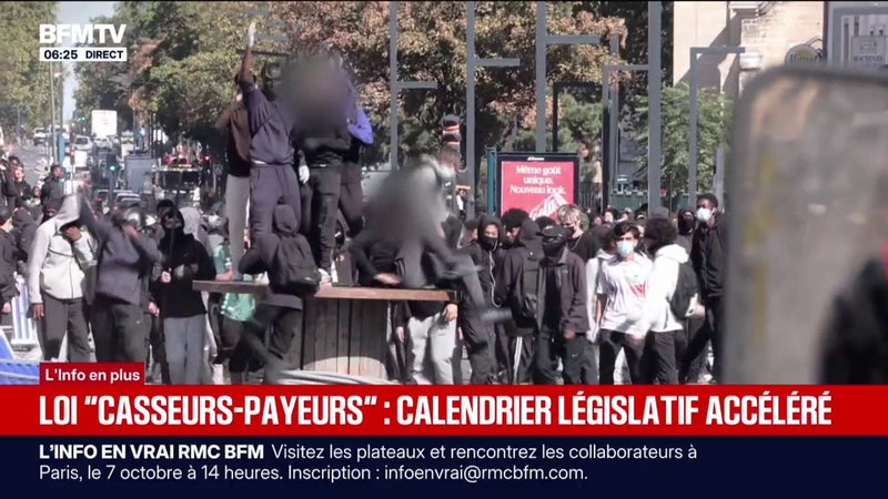 "Casseurs-payeurs": le projet de loi examiné au Sénat fin octobre