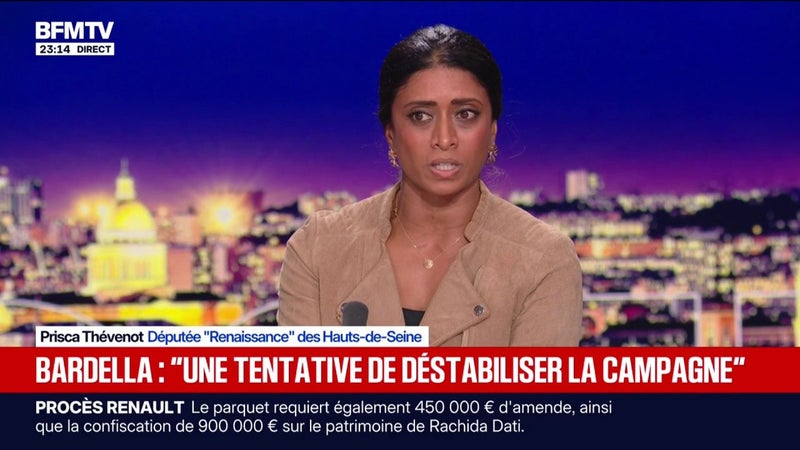 Écrits antisémites attribués à Jordan Bardella: "Cela m'inquiète car nous sommes en France et cela réveille une histoire collective qui se rappelle à nous", assure Prisca Thevenot, députée "Renaissance"