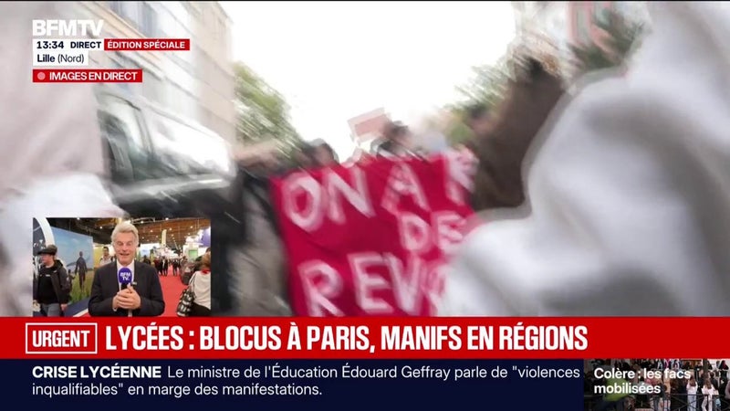 Mobilisation lycéenne: "Que l'on mette les moyens qu'ils réclament", demande Fabien Roussel, candidat PCF à l'élection présidentielle, au gouvernement