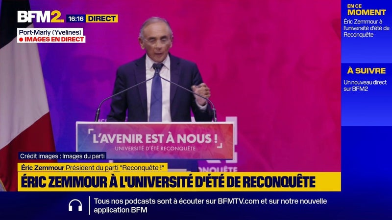 Éric Zemmour, président du parti Reconquête!  : 'Il faut ce que je réclame depuis des années, la remigration"