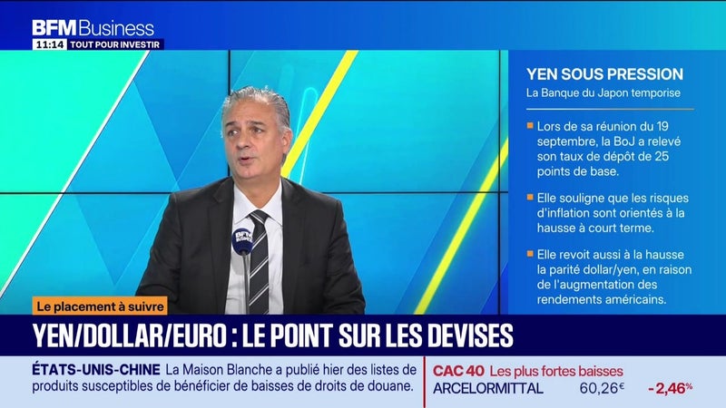 Le placement à suivre : Benoît Fernandez-Riou - Yen/Dollar/Euro, le point sur les devises - 28/09