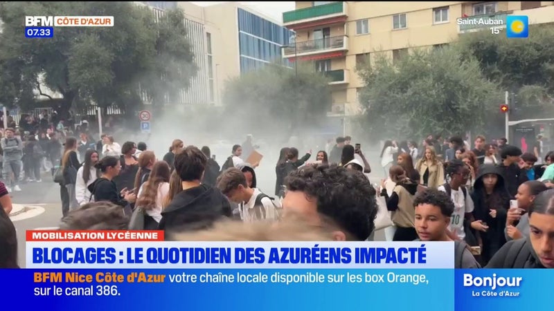 Colère lycéenne : riverains bloqués et commerçants désertés