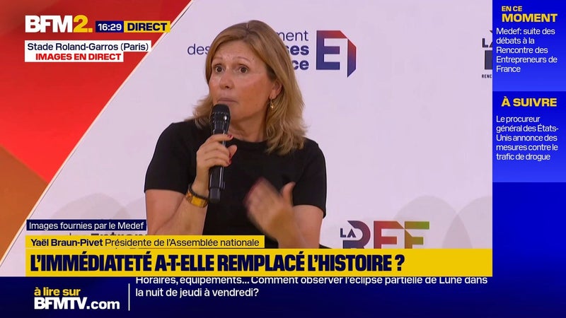 Présidentielle: "J'attends des candidats qu'ils ne gâchent pas ce débat budgetaire", déclare Yaël Braun-Pivet