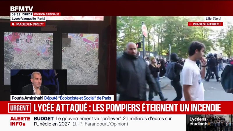 Colère lycéenne: "Je n'ai jamais vu un tel niveau de répression, si rapide, si brutal, tout de suite", assure Pouria Amirshahi, député Écologiste et Social de Paris