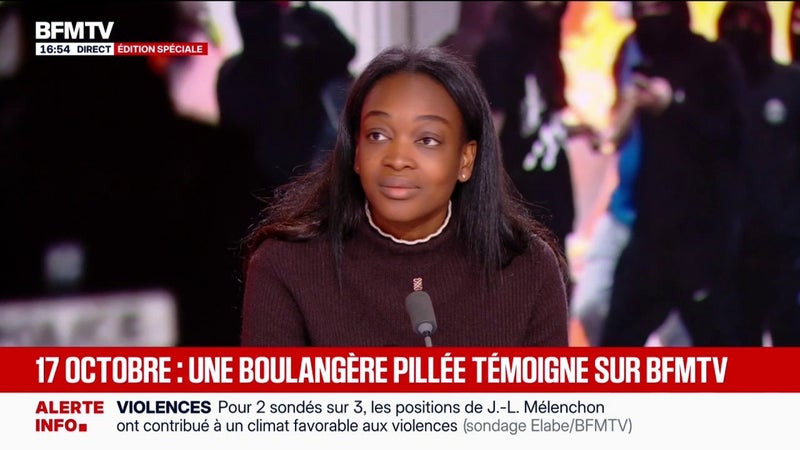 Violences du 17 octobre: Jhemima Sheilha, boulangère dont le commerce a été pillé, témoigne