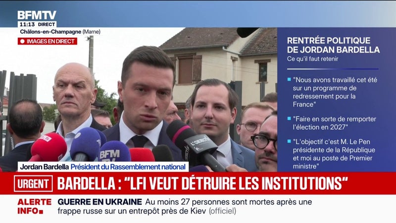 2027: "Nous allons proposer le plus grand plan de nettoyage des finances publiques et de lutte contre le gaspillage d'argent public", assure Jordan Bardella
