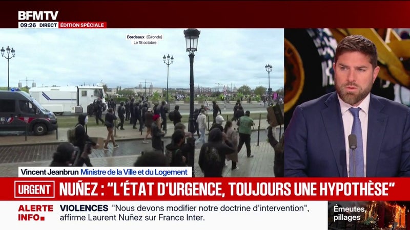 "On vit quelque chose de nouveau, une conjonction de forces du chaos qui s'additionnent", souligne Vincent Jeanbrun, ministre de la Ville