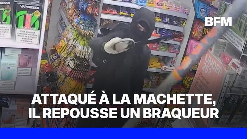 Royaume-Uni: attaqué à la machette, un caissier repousse un braqueur avec une crosse de hockey