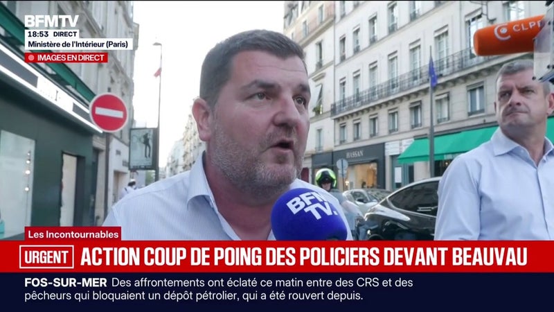 Colère des policiers: "On a peu d'espoir", affirme Grégory Joron, secrétaire général Unité Police, avant sa rencontre avec Laurent Nuñez