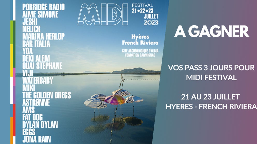 A gagner : vos pass 3 jours au Midi Festival (Hyères)