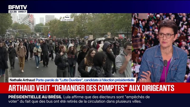 Colère lycéenne: "Il y a un fort sentiment d'inégalité, de marginalisation" de la part des élèves, explique Nathalie Arthaud, porte-parole de Lutte ouvrière et candidate à l'élection présidentielle
