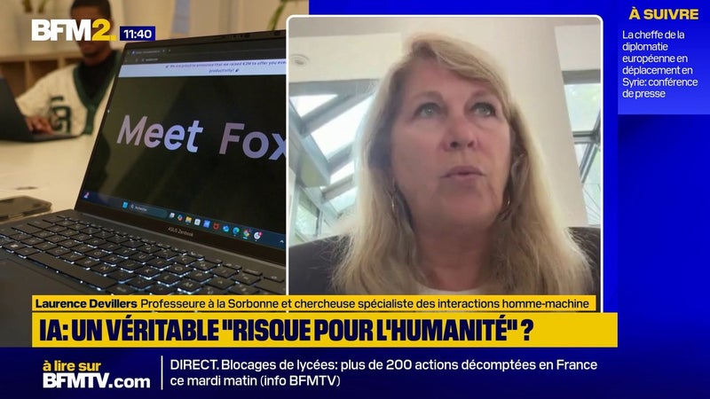 IA: la chercheuse Laurence Devillers appelle à un "énorme effort éducatif" sur le sujet