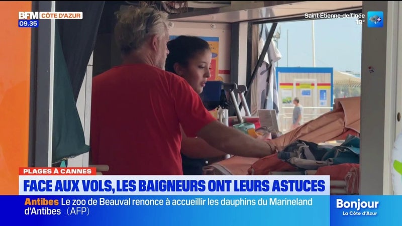 Face aux vols, les baigneurs ont leurs astuces sur les plages à Cannes