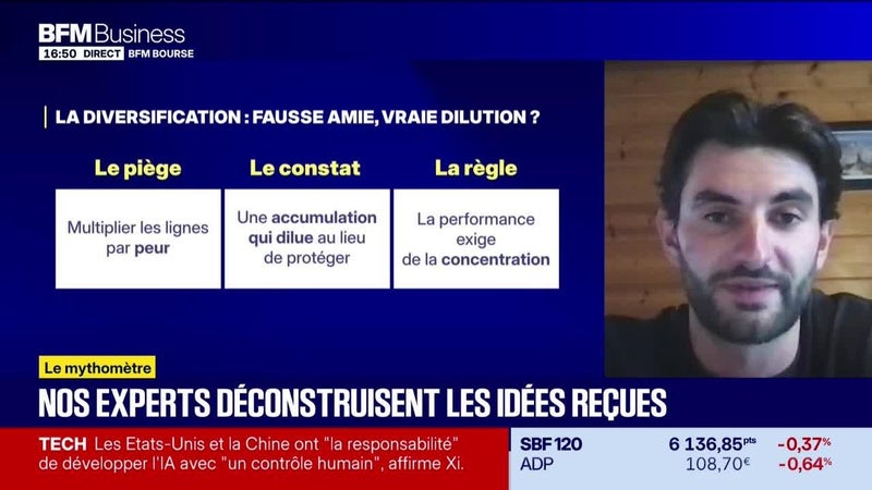 Mythomètre : "La diversification, c'est la clé d'un bon portefeuille". FAUX répond Lucas Ewig - 24/09
