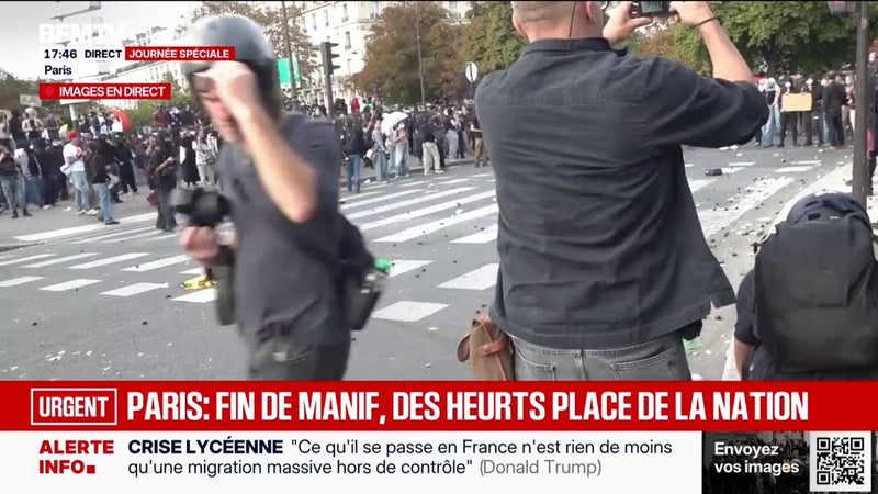 Mobilisation lycéenne: des heurts en cours place de la Nation