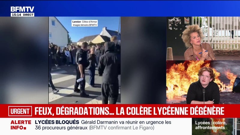"Quand il y a une écharpe tricolore sur des blocus, ça passe souvent mieux", constate Philémon Jouglet Marcus, responsable fédéral de l'Union syndicale lycéenne