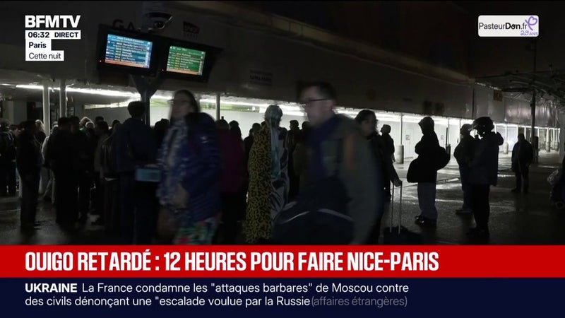 Le calvaire des passagers d'un Ouigo après 12 heures pour faire Nice-Paris