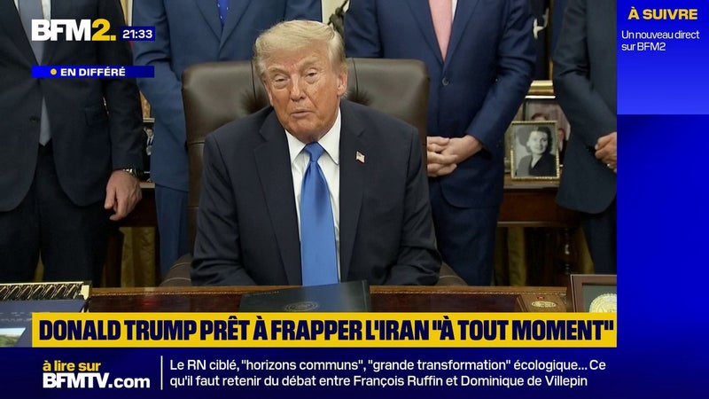Guerre au Moyen-Orient: Donald Trump prêt à frapper à nouveau l'Iran "à tout moment"