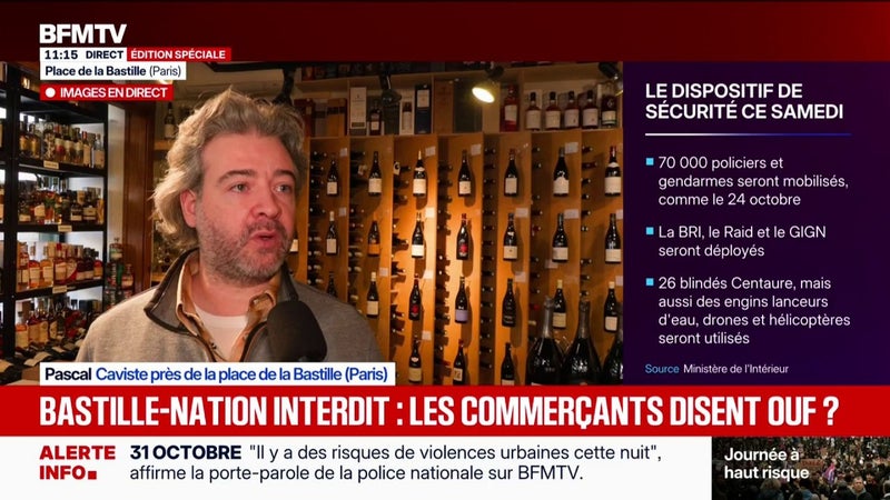Manifestation du 31 octobre à Paris: les commerçants près de la place de la Bastille soulagés