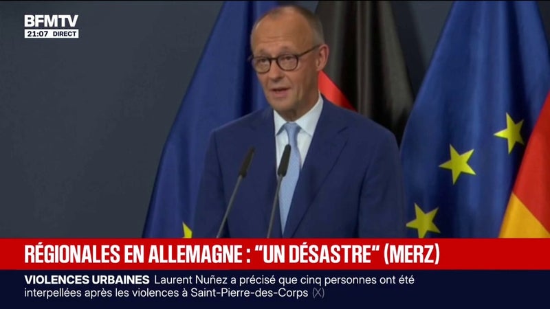 Régionales en Allemagne et l'extrême droite en forte progression: le chancelier évoque un "désastre"