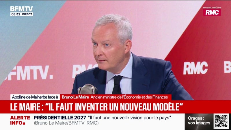 "Déchirer la dette française comme Jean-Luc Mélenchon le propose, c'est foutre le feu au pays et c'est sortir de la zone euro", affirme Bruno Le Maire, ancien ministre de l'Économie et des Finances