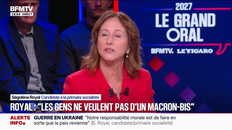 Présidentielle: Ségolène Royal, candidate à la primaire socialiste, assure que “les gens ne veulent pas d’un Macron bis”