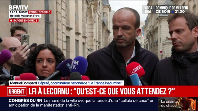 Partis politiques reçus à Matignon: "Nous ne comprenons pas cette stratégie qui consiste à perdre du temps", affirme Manuel Bompard, député LFI