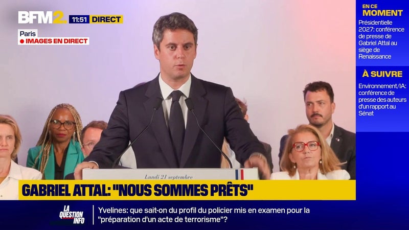 Présidentielle: "Aujourd'hui, il n'y a plus de favori" dans le bloc central, affirme Gabriel Attal
