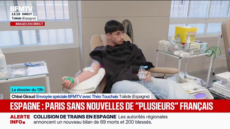 Catastrophe ferroviaire en Espagne: de nombreux volontaires viennent donner leur sang pour venir en aide aux blessés