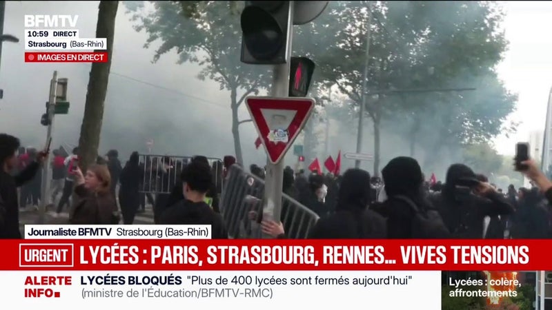 Colère des lycéens: la tension monte à Strasbourg