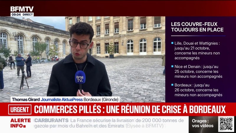 Violences et pillages à Bordeaux: une réunion de crise pour établir un dispositif d'accompagnement des commerçants