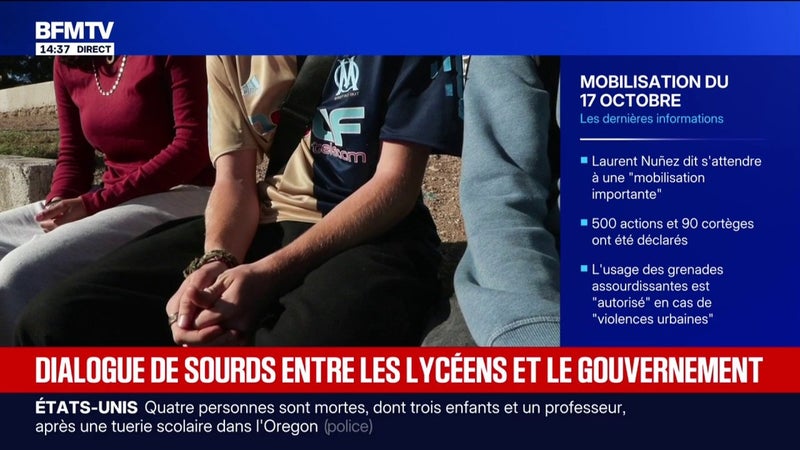 17 octobre: "C'est un mouvement populaire où tous les corps de métiers vont s'allier face à l'État qui essaye de nous opprimer", affirme ce lycéen